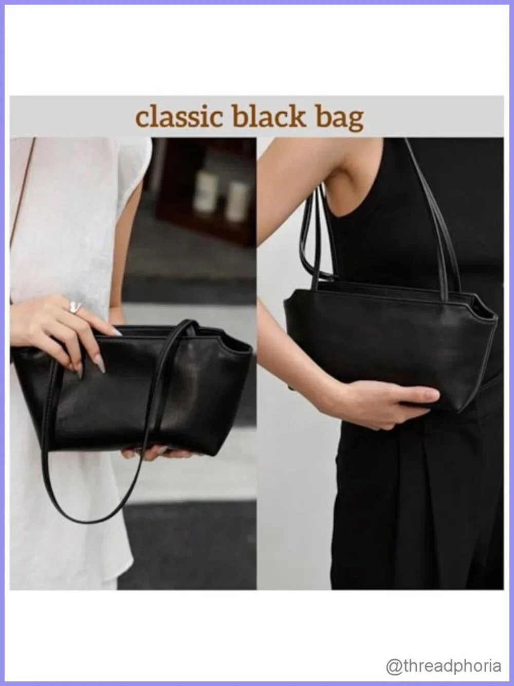 Genuine Sheepskin Leather Hobo Shoulder Bag Minimalist